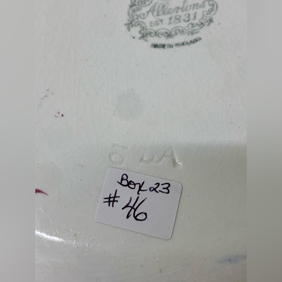 Antique Gaudy Welsh Oyster Pattern Marked Allertons EST 1831 Scalloped Platter - Picture 10 of 16